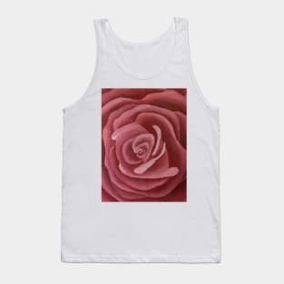 Pink Rose Oil Painting Tank Top